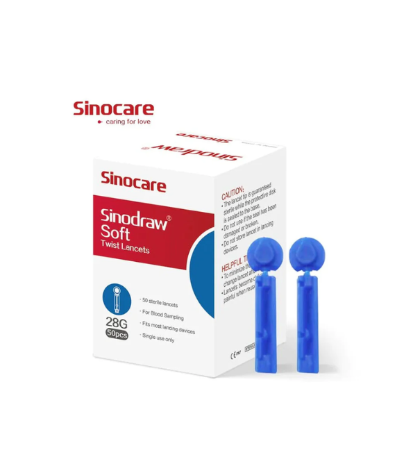 Sinocare-Lancettes-Steriles-50pcs-2 Sinocare Lancettes Steriles 50 Pieces – Image 1