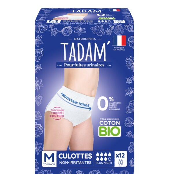 TADAM FUITES URINAIRES CULOTTES PLUS NUIT TAILLE M X12