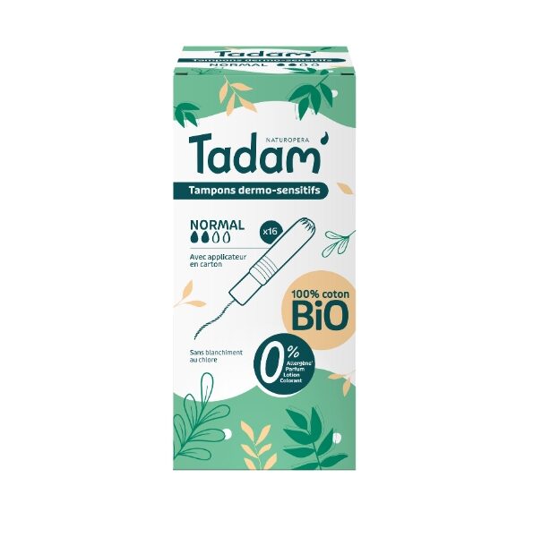 TADAM’ TAMPONS DERMO-SENSITIFS AVEC APPLICATEUR NORMAL X16