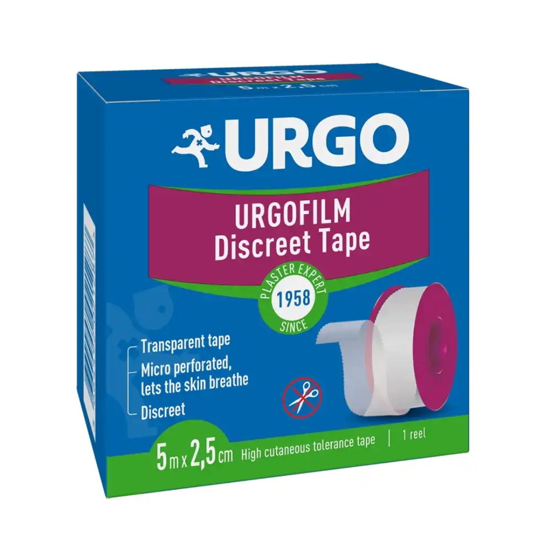Urgo-Film-discreet-tap-5M2.5Cm-2 Urgo Film Discreet Tape 5M x 2.5Cm – Image 1