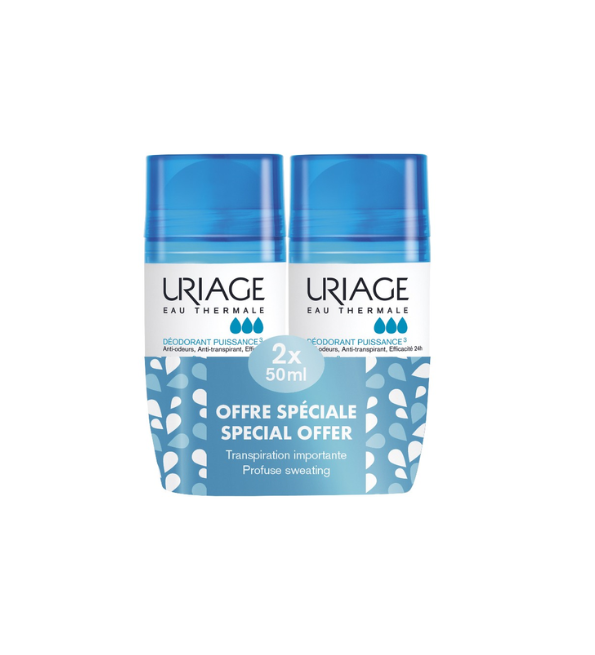Uriage-eau-thermale-Deo-puissance-250ml-pack-1-2 Uriage Eau Thermale Deodorant Puissance 2x50ml Pack – Image 1