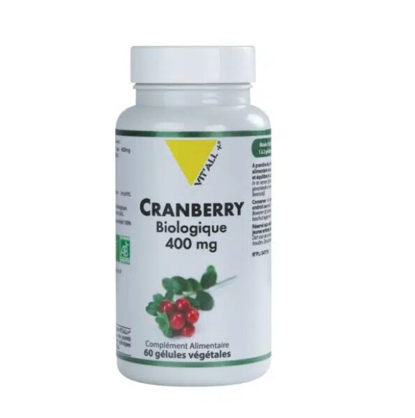 VITALL PLUS CRANBERRY 400MG 30 GELULES