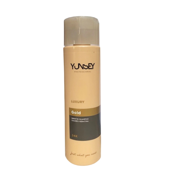 Yunsey-Gold-shamp-Keratin-300ml-1-2 YUNSEY Shampoing Restructurant à la Kératine 300 ml – Image 1