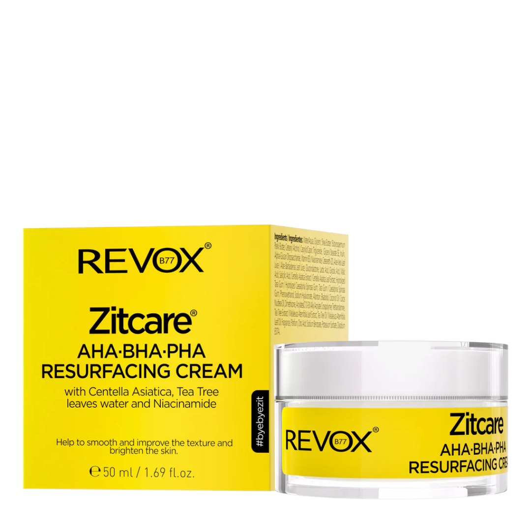 ZITCARE-AHA.BHA_.PHA_.-RESURFACING-CREAM-50ml REVOX ZITCARE AHA.BHA.PHA. RESURFACING CREAM 50ml – Image 1