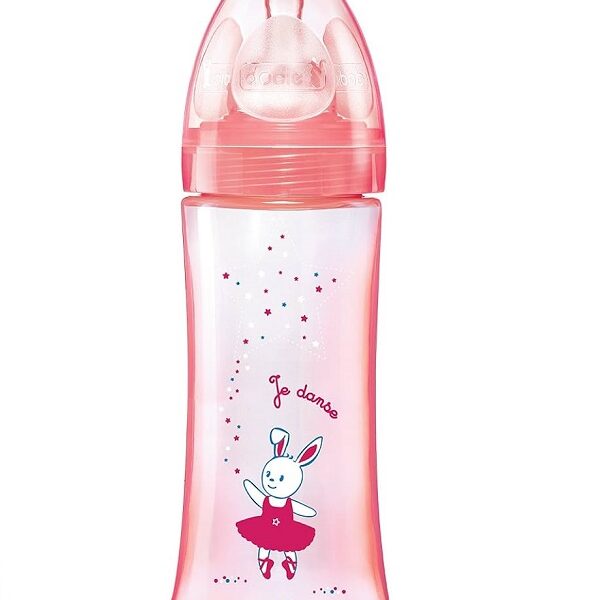 Dodie Biberon Multi Perfore Tetine Debit 2 Rose 0-6mois 270ml