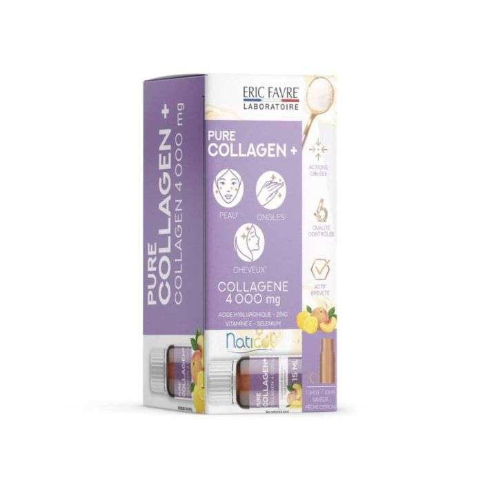 eric-favre-pure-collagen-plus-saveur-peche-citron-10-ampoules-15-ml-2 ERIC FAVRE PURE COLLAGEN + 10*15ML PECHE ET CITRON – Image 1