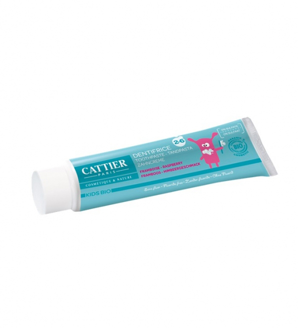 fr-1-2 Cattier Dentifrice 2-6 ans Gout Framboise 50ml – Image 1
