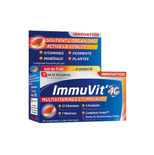 FORTE PHARMA IMMUVIT'4G Multivitamines et Immunité 30 Comprimès