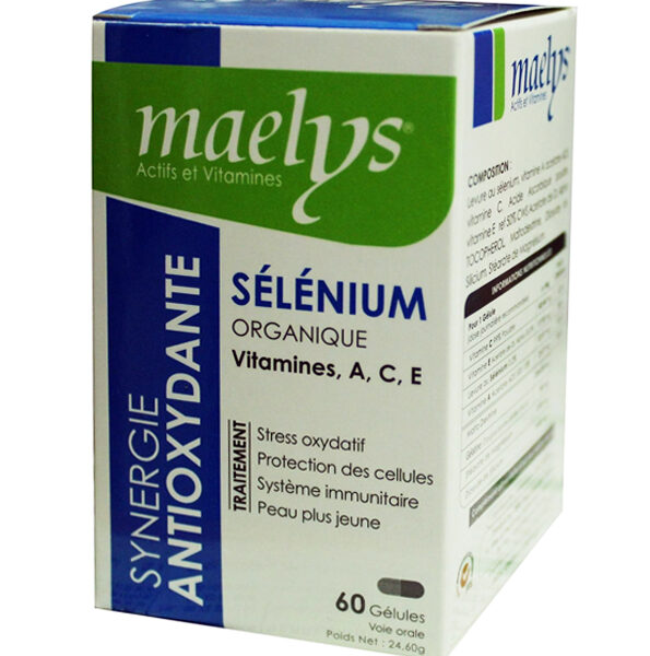 Maelys Sélénium Organique Vitamines A C E - 60 Gélules