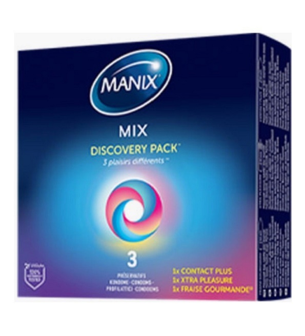 manix-mix-3-preservatifs-2 MANIX MIX Boite de 3 Préservatifs – Image 1