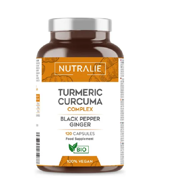 nutralie-turmeric-curcuma-complex-120capsules-2 NUTRALIE TURMERIC CURCUMA COMPLEX 120 GÉLULES – Image 1