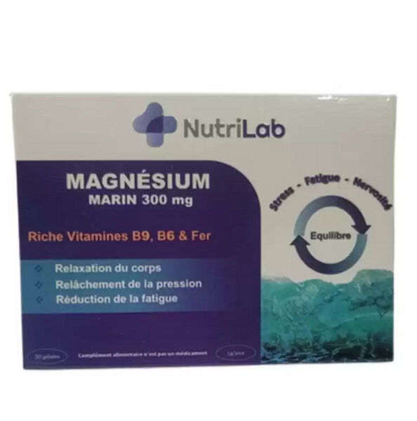 NUTRILAB Magnesium Marin 300mg 30 Gelules