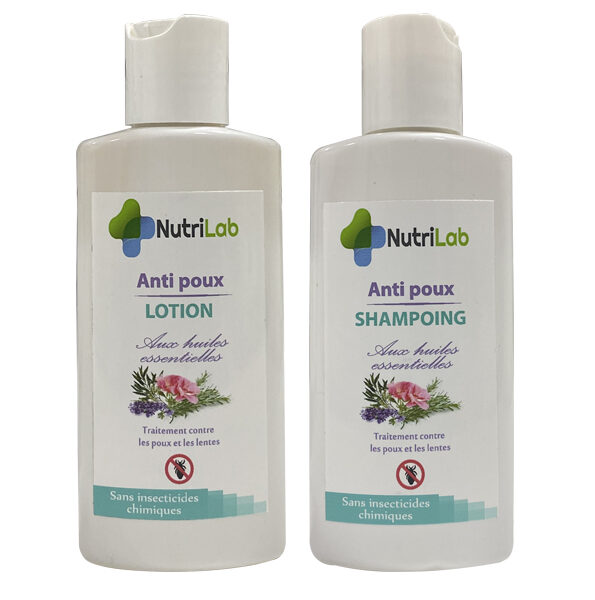 Nutrilab anti poux lotion et shampoing 125ml pack 2en1