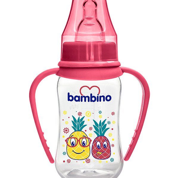 Bambino biberon naturel avec poigne +0m 150ml Ref T065