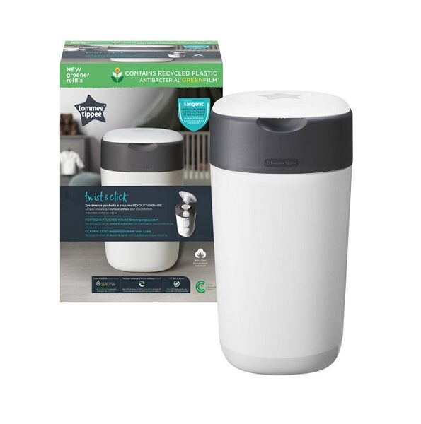 Tommee Tippee Poubelle à Couches Anti-Odeur Twist & Click- Blanc