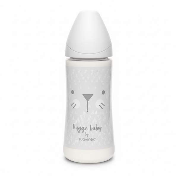 Suavinex Biberon Avec Tetine Ronde Debit Rapide +4m 360ml GY L2