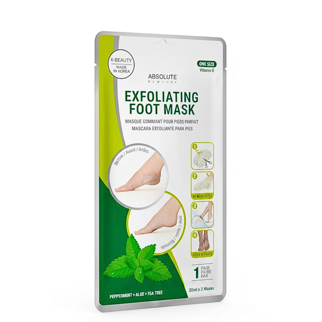 Absolute-Exfolianting-Foot-Mask-Pepper-Mint-Aloe-Tea-Tree-New-5 Absolute New York Exfolianting Foot Mask Pepper Mint Aloe Tea Tree New – Image 1