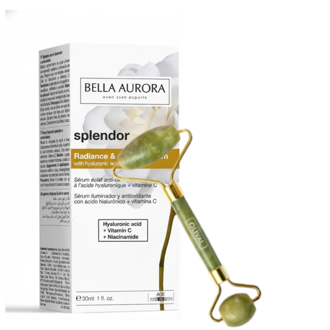 Bella-Aurora-Splendor-Serum-Radiance-30mlRolleur-de-massage-pack-1-5 Bella Aurora Splendor Serum Radiance 30ml+Rolleur De Massage Pack – Image 1