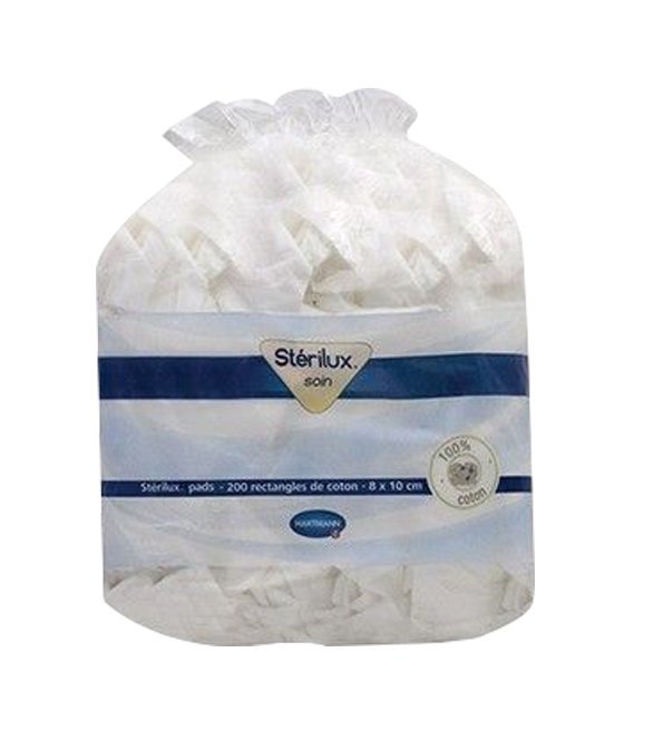 coton-1.jpg Hartmann Sterilux Pads Rectangles de coton 200 Pièces – Image 1