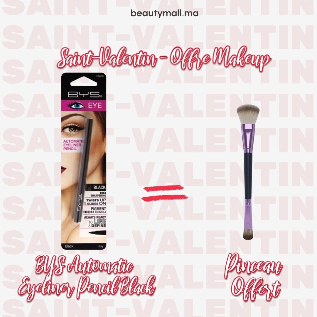 BYS-Automatic-Eyeliner-Pencil-Black.jpg BYS Automatic Eyeliner Pencil Black = Pinceau Offert – Image 1